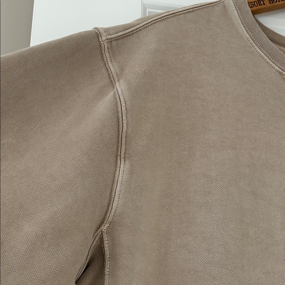 Katin Mineral-Dyed Embroidered Logo Sweatshirt in Cement XXL w MEASUREMENTS - Picture 6 of 11